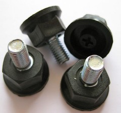 Adjustable Levelling Feet/foot M8 x 25 thread table desk cabinet Packs of 4 8 12