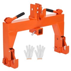3 Point Hitch 2″ Receiver 3000LBS Attachments Quick Hitch for Category 1 Tractor