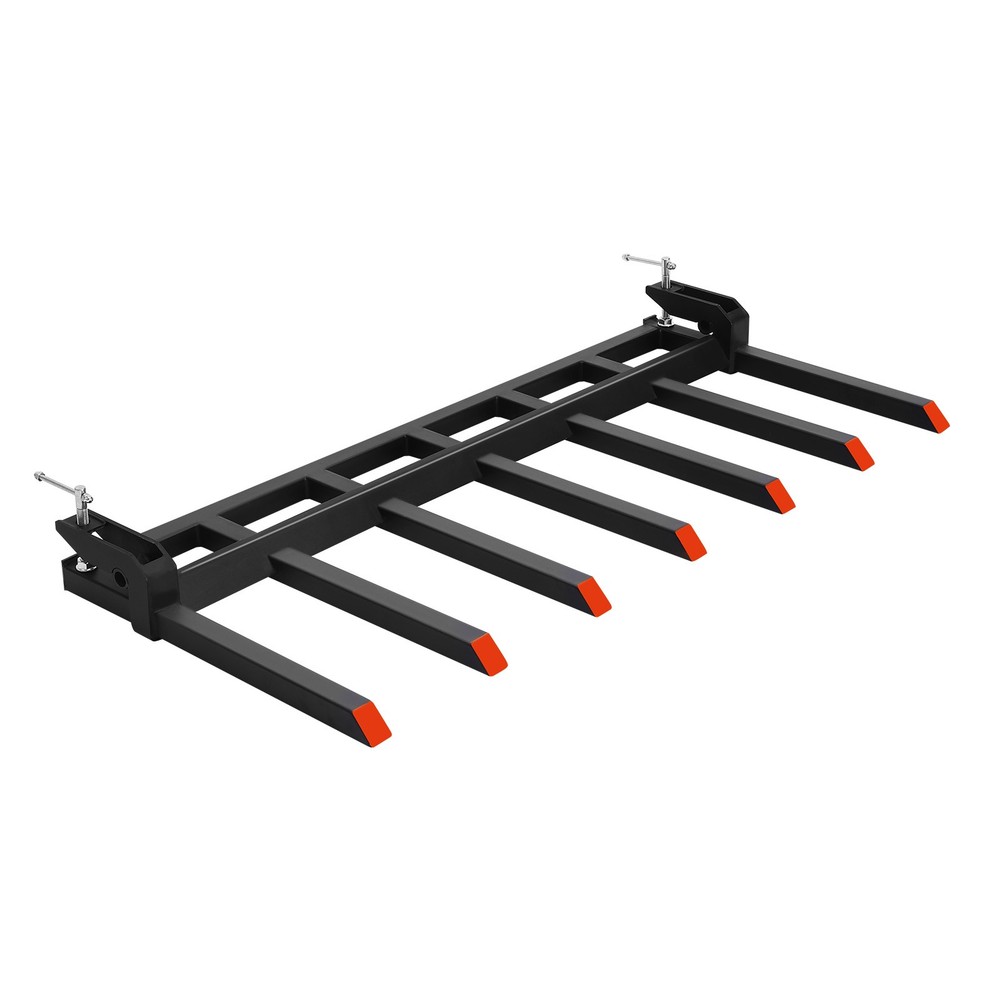 VEVOR 68.5″ Clamp on Debris Forks for Buckets 4560lb Load Heavy Duty Pallet Fork