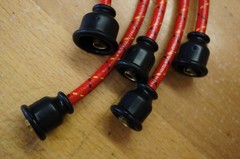 JI Case VAC Tractor Red Striped Deluxe Cloth Covered Copper Spark Plug Wire Set