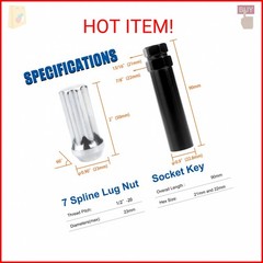 GAsupply 1/2-20 Lug Nuts, 1/2 X 20 Closed End Acorn Tuner Long Spline Lug Nuts 2