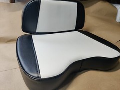 Black & White Vinyl Seat Bottom & Back fits Allis Chalmers D15 D17 D19 D21