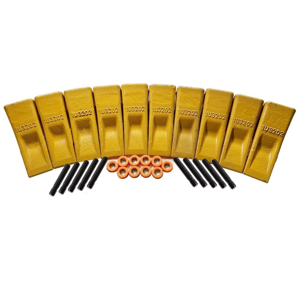 1U3202 Bucket Teeth with Pins 8E6208 Retainers 8E6209 for J200 Series -10 Sets