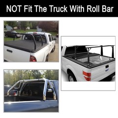 5ft Roll-Up Tonneau Cover 16-23 Toyota Tacoma Fleetside Bed Clamp-On w/ Rails