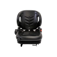 Uni Pro 57 Forklift Seat With Suspension | Black Vinyl | Orange Seatbelt