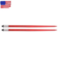 2Pcs 49″ Hay Spike Bale Spears 4500lb Cap Each Skid Steer Attachments Tractor