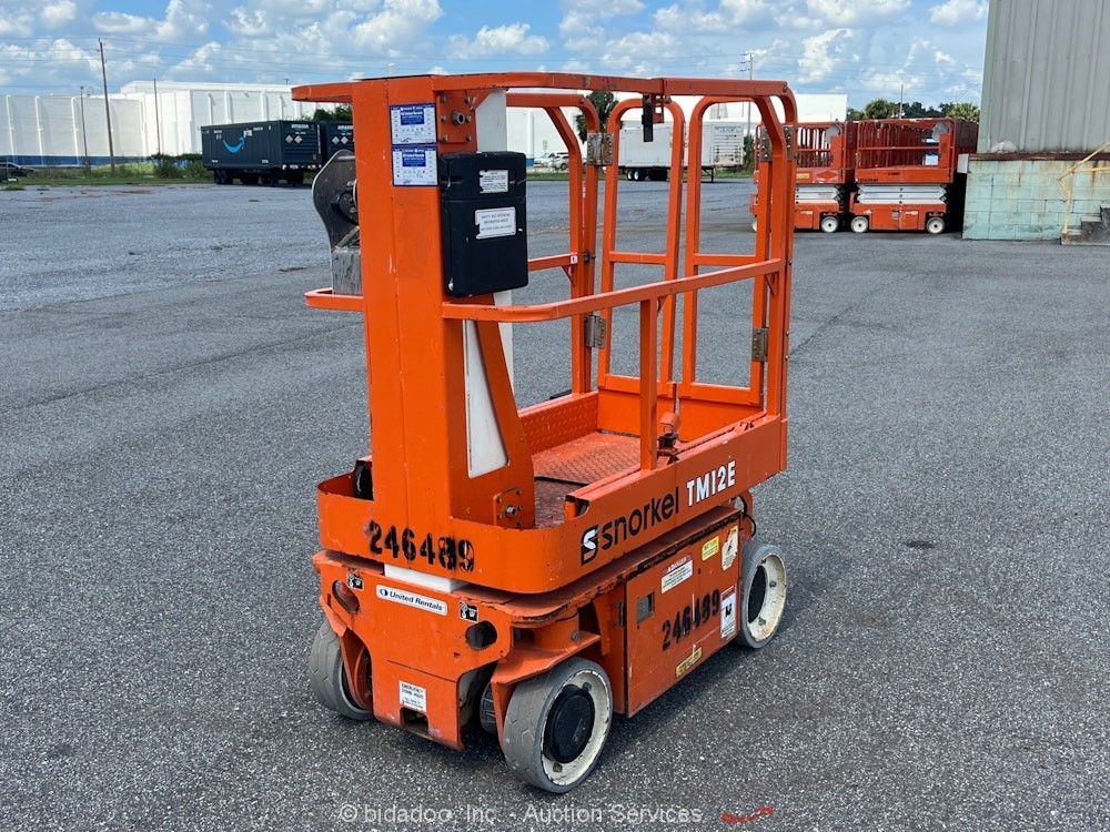 2020 Snorkel TM12E 12′ Electric Vertical Mast Lift Personnel Man Aerial bidadoo