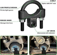 Inner Tie Rod Removal Tool, 3/8” Universal Low Profile Tool and Inner Tie Rod H