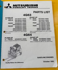 Mitsubishis Parts List 4G63 -PL3269-UP & PA3487-UP, 4G64-PL3269 & PA3487-UP