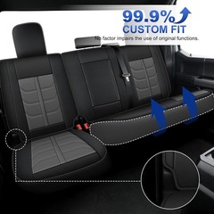 Synthetic Leather 5-Seat Covers Set For Ford F150/F250/F350/F450 from 2017-2026