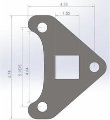 2X Black Track Motor Reinforcement Bracket Kit for Mini Excavator Universal