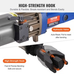Electric Hydraulic Rebar Bender, 1500W Portable Rebar Bending Machine, Bending u
