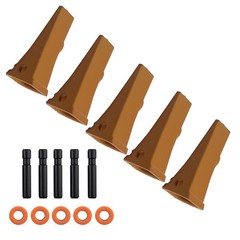 5PCS Bucket Teeth for CAT J200 Series 1U-3202 8E6208 8E6209 w/ Pins Steel