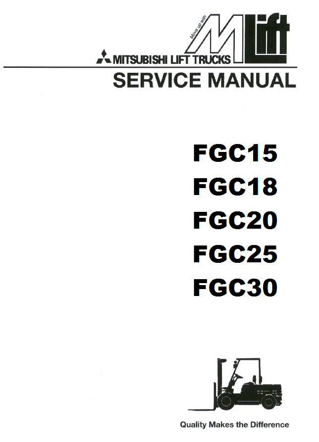 Mitsubishi Forklift FGC20 4G63 4G64 ENGINE AND SERVICE REPAIR SHOP MANUAL CD