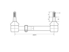 Tie Rod/Drag Link Assembly 107mm for Massey Ferguson Tractors 235-475