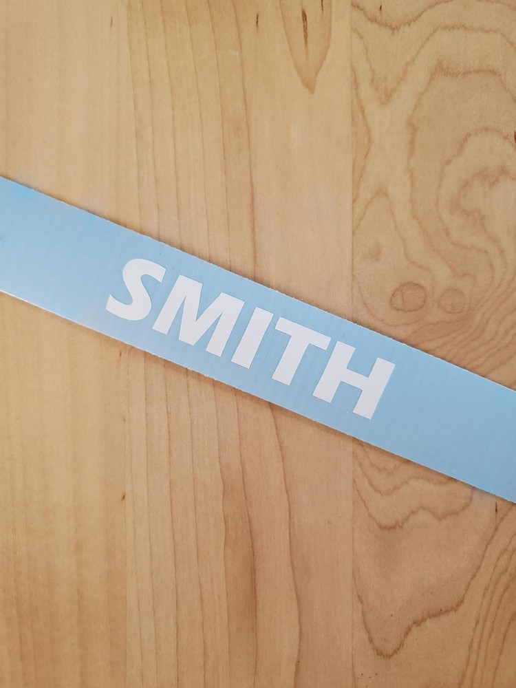 SMITH last name decal sticker vinyl (2) PAIR Gloss WHITE 8″ FAST USA