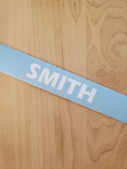 SMITH last name decal sticker vinyl (2) PAIR Gloss WHITE 10″ FAST USA