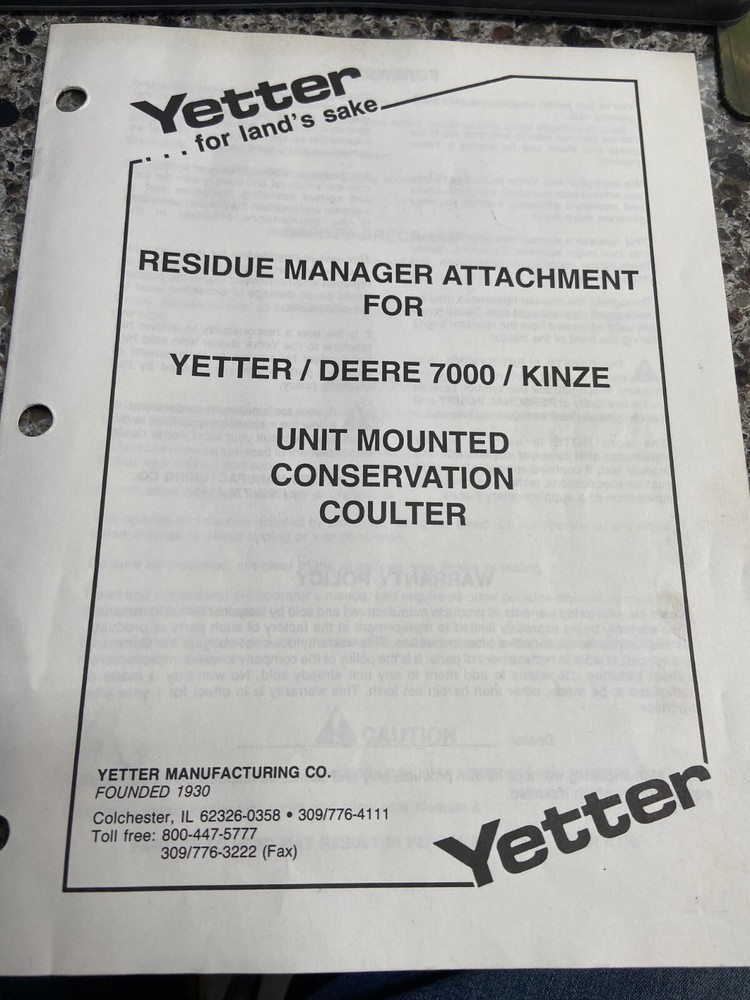 YETTER RESIDUE MANAGER 2565-352