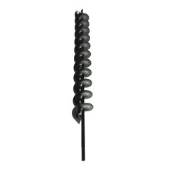 Earth Auger Drill Bit 2″ × 24″ Black For Garden Post Fence Post Hole Digger