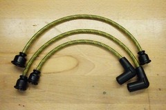 Deluxe Green Cloth Copper Spark Plug Wires Set to fit John Deere M MT MC Tractor