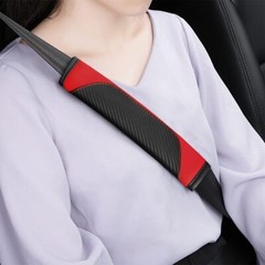 2PCS Car Seat Belt Cover, Carbon Fiber Safety Seatbelt Shoulder Strap Covers