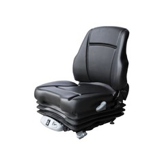 Low Back Seat, Black Vinyl w/ Air Suspension Fits Jacobsen Replaces SEQ90-0609