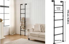5-Rung Bunk Bed Ladder, 330Lbs Capacity for Indoor/Outdoor Use, 5.6Ft