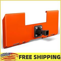 3/8″ Thick Skid Steer Mount Plate w/2″ Removable Hitch Receiver,3000LBS Capacity