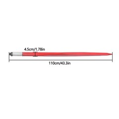 2pcs Hay Bale Spear 43″ 3000 lbs Capacity Spike Fork for Tractors Loaders