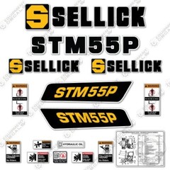 Fits Sellick STM-55P Decal Kit Forklift – 7 YEAR OUTDOOR 3M VINYL!