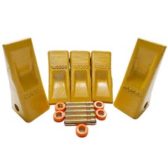 1U3202 J200 Excavator Bucket Teeth with Pins 8E6208 Retainers 8E6209 – 5 Pack