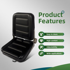 Universal Tractor Seat with Adjustable Backrest and Slide Compatible with Forkli