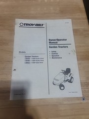 Owners Manual Troy-Bilt Garden Tractor/Mower – Models 13039, 13040, & 13053 OEM