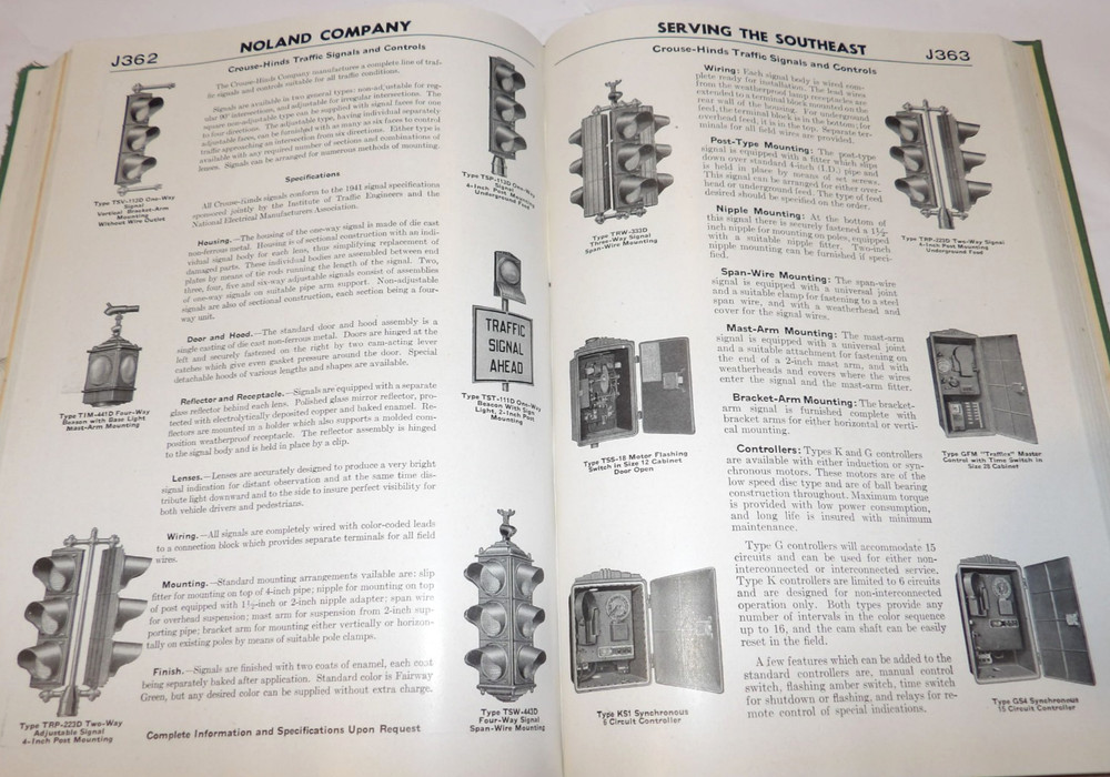 VINTAGE 1945 INDUSTRIAL ELECTRICAL SUPPLIES CATALOG! LAMPS/TRAFFIC LIGHTS/ALARMS