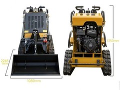 HT Mini Skid Steer Loader Tracked 13.5HP B&S EPA Gas Engine for Gardens Farming