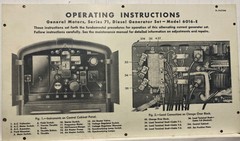 General Motors Series 71 Diesel Generator Operating Instructions Plackard