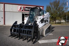 Skid Steer XHD Vertical Root Rake Grapple Attachment 78″ for Bobcat by McLaren