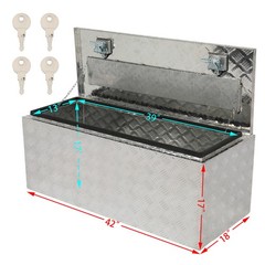 42″ Aluminum Under Body Toolbox 5 Bar Tread Silver
