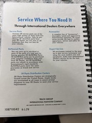 1979-1980 International 1600 1700 1800 1900 S Series Truck Owner Operator Manual