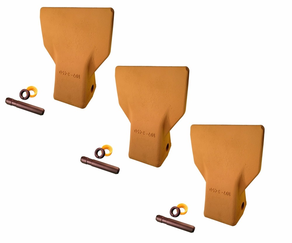 3 – Caterpillar J460 Style Bucket Flare Dirt Teeth & Pins – 107-3450, T107-3450