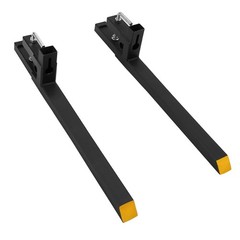 Heavy Duty 43″ Clamp On Pallet Forks – 2500lbs Capacity, Quick Attach Stabilizer