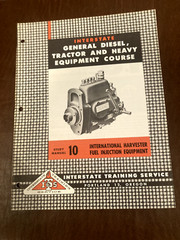 INTERSTATE GENERAL DIESEL HYDRAULIC FUEL INJECTION MAINTENANCE COURSE MANUAL 10
