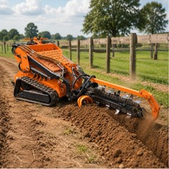 Landhonor 8in Mini Trencher Ditch Digger 9-15 GPM Skid Attachment for Toro Dingo