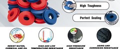 100pcs Rubber Glad Hand Seals Gaskets for Semi Trucks Trailers Brake Air Hose