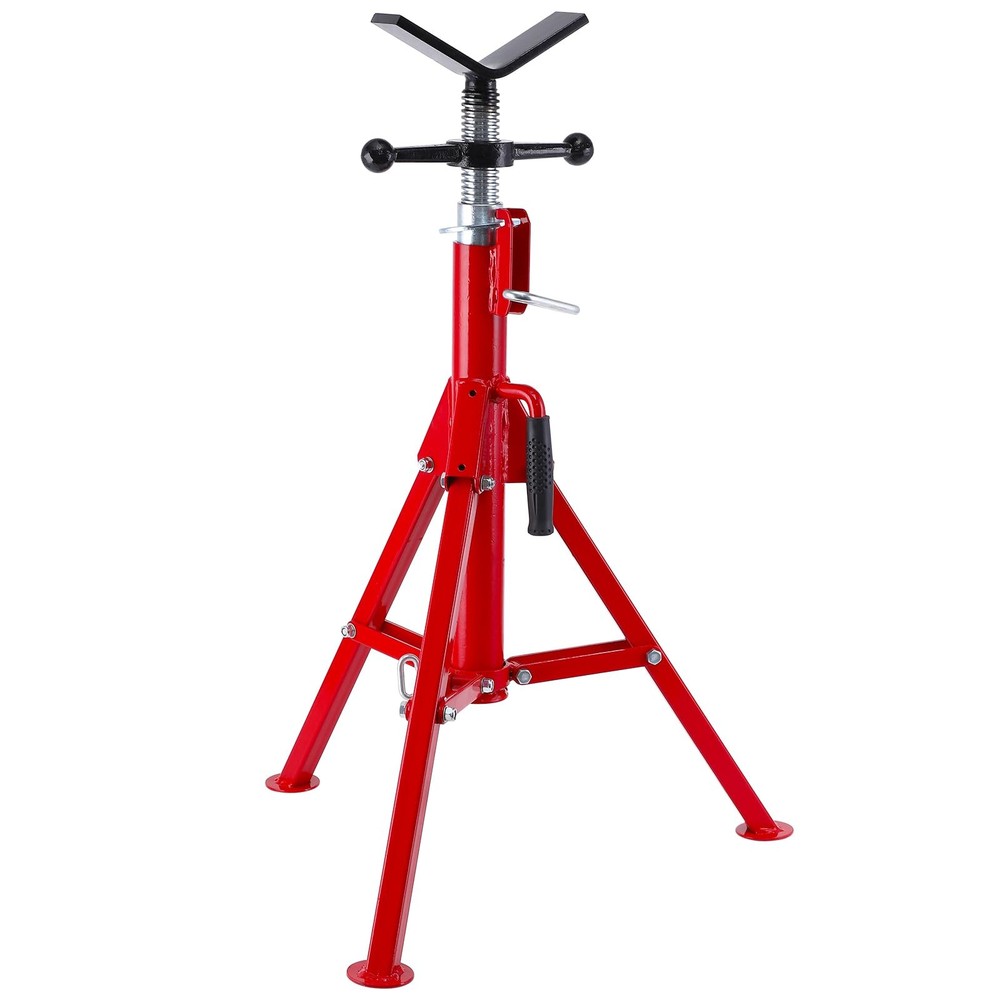 Garveetech V Head Pipe Jack Stand 28-52 In Adjustable Height 2500 Lbs Load 1/8