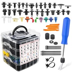 1295pc Car Push Retainer Clips & Auto Fasteners Assortment Kit Removal Tools Set