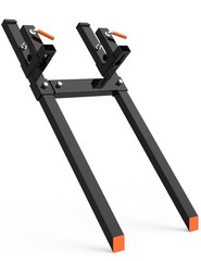 Garvee 60″ 4000Lb Clamp On Pallet Forks for Tractor Loader Skid Steer Stabilizer