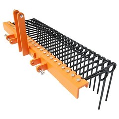60″ Pine Straw Needle Rake Fit for Cat0 Cat1 Cat3 Tractors 3 Point Straw Rake