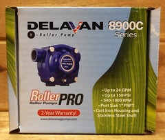 Delavan 8900C Series 8 Roller Pump Pro 24 GPM 150 PSI 540-1000 RPM 1″ FNPT