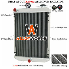 4 ROW Aluminum Radiator Fit Bobcat Excavators 430 435 430D 435D 435G 6679831